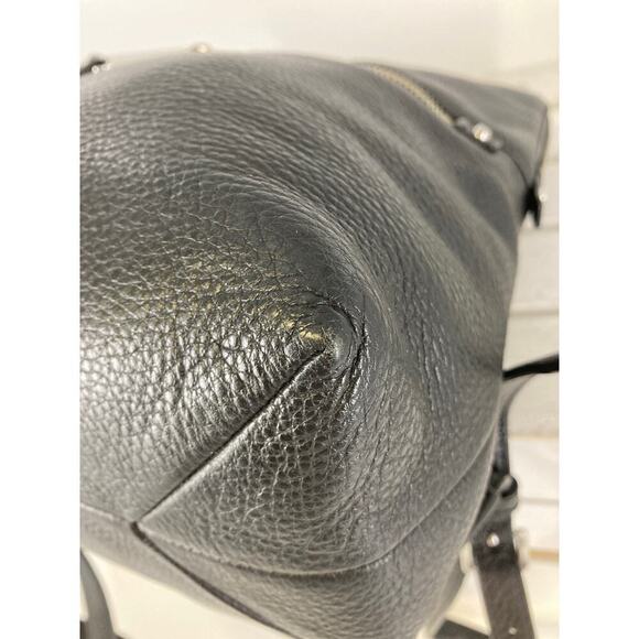 MICHAEL KORS, MEDIUM SIZE BLACK PEBBLED LEATHER BACKPACK (ASIS) main image 12